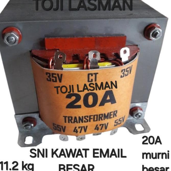 ( TRAVO 20A CT ) 20A CT 20 AMPERE A SIMETRIS 35V 47V 55V 35 47 55 VOLT TRANSFORMATOR TRAFO AMPERE AM