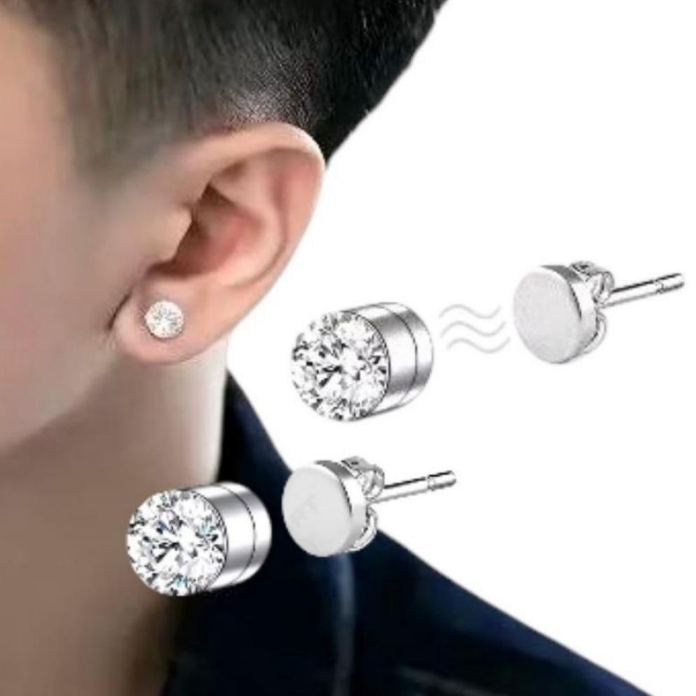 PAKET HEMAT ANTING MAGNET PERMATA PRIA TITANIUM ELEGAN MIRIP ASLI ANTING MAGNET TITANIMUM ANTING MAG