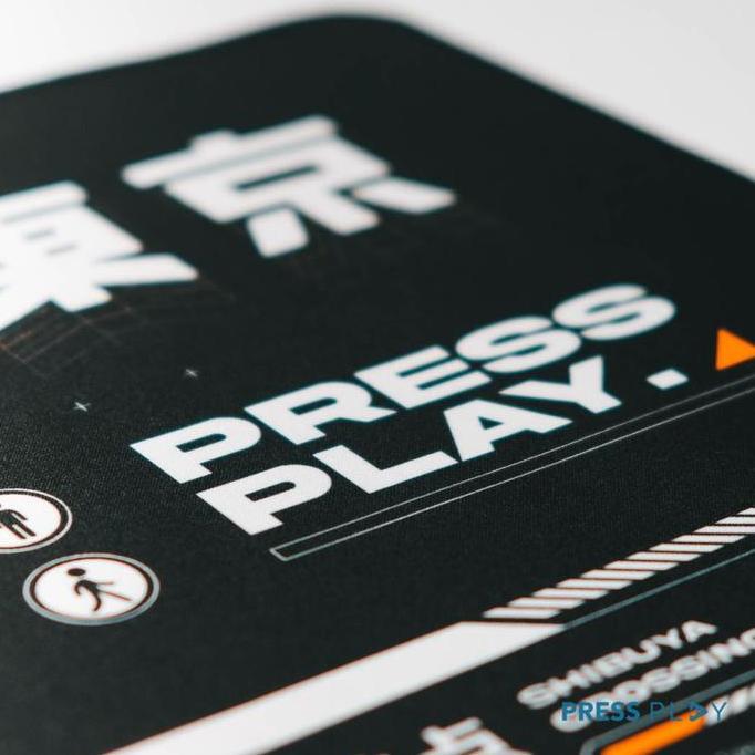 NEW SHIBUYA GAMING MOUSEPAD DESKMAT BY PRESS PLAY ORI