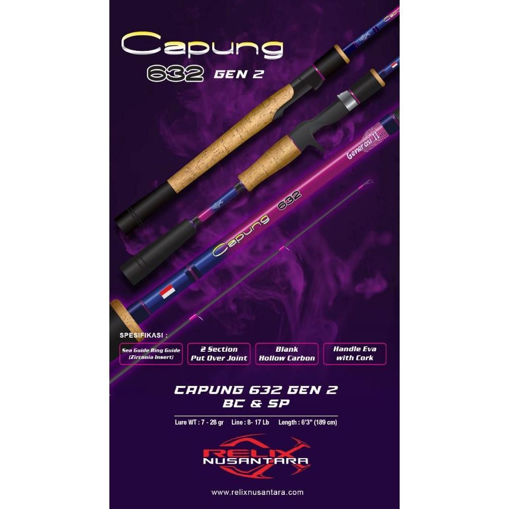 Joran Capung 632 8-17 lb Spinning / Baitcasting Relix Nusantara Gen 1 / Gen 2