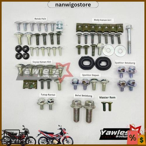 Baut Body Satria Fu Full Set / Baut Satria Fu Full Body Harga Ekonomis