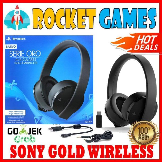 NEW SONY PS4 GOLD WIRELESS HEADSET ORI