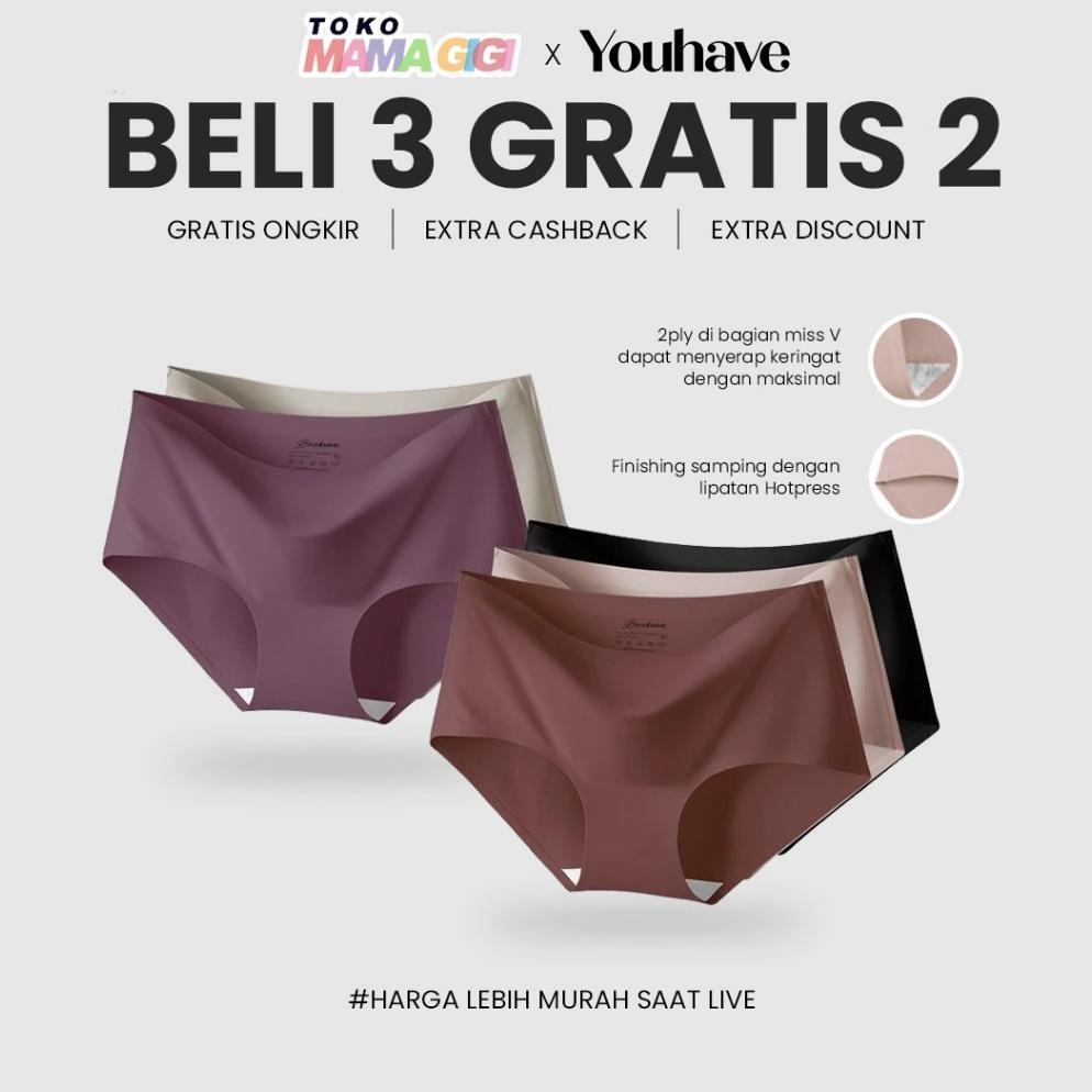 Value Pack Youhave Paket 5 Pcs Celana Dalam Seamless Cd Seamless Panty C920 Nyaman Wanita