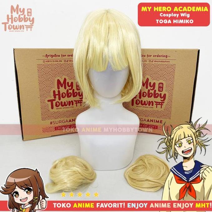 Wig Cosplay Anime Boku no Hero Academia : Toga Himiko Rambut Palsu