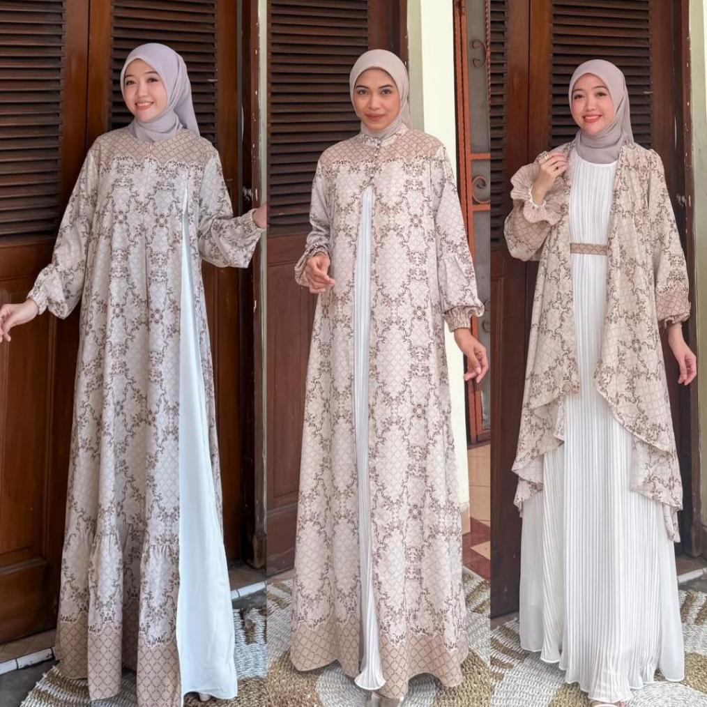 premium joley cloth - raya series marsya dress lebaran 2026 terbaru elegant baju seragaman keluarga 