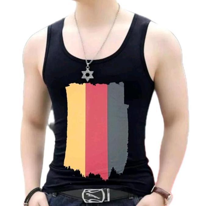 '' GENIUS SHOP "/kaos dalam terbaru singlet Pria bendera germany01 /brkualitas harga murah/Motif