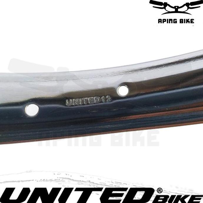 Velg Besi United 12 16H Chrome Rims Sepeda Pelek Aloy Sepeda Anak