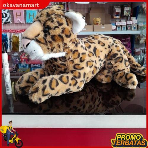 Boneka Harimau Putih Macan Tutul Baring Duduk White Tiger Leopard Jaguar Lagi Booming