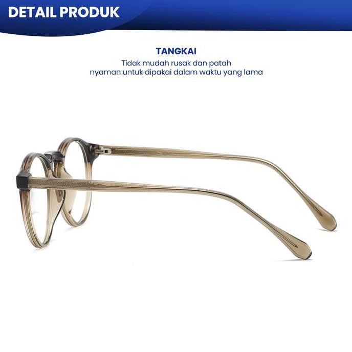 Grosir Kacamata Frame Bulat Tr90 Ringan Dan Nyaman Lensa Photocromic Blueray Glasses Anti Cahaya Bir