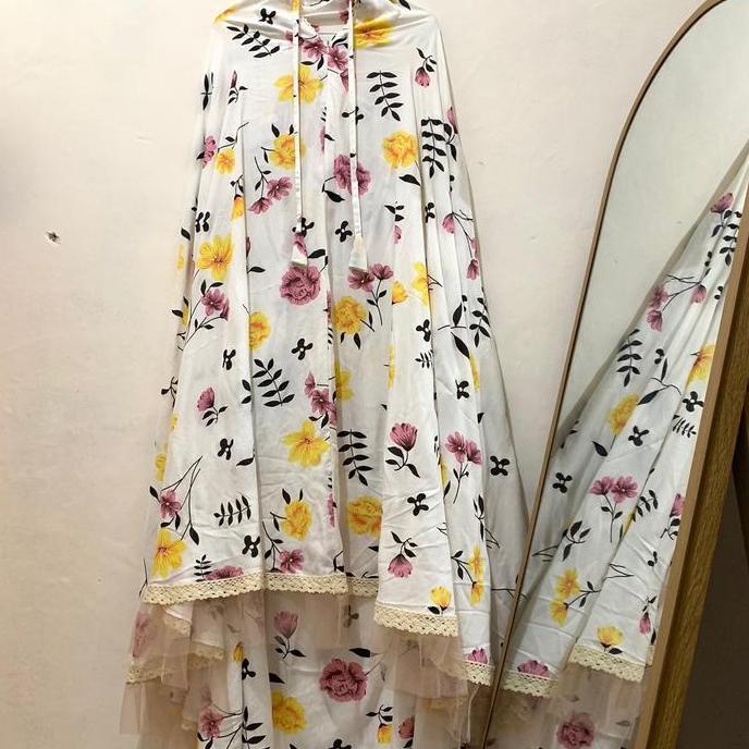KL| Mukenah rayon || mukenah rayon motif || mukenah rayon putih || mukenah wanita Muslim