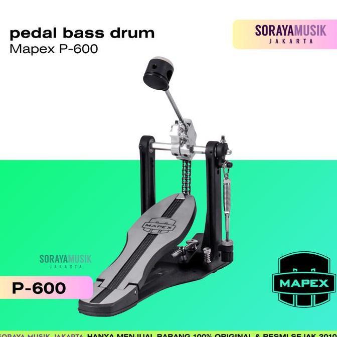 Murah Mapex P600 Single Pedal Drum Double Chain