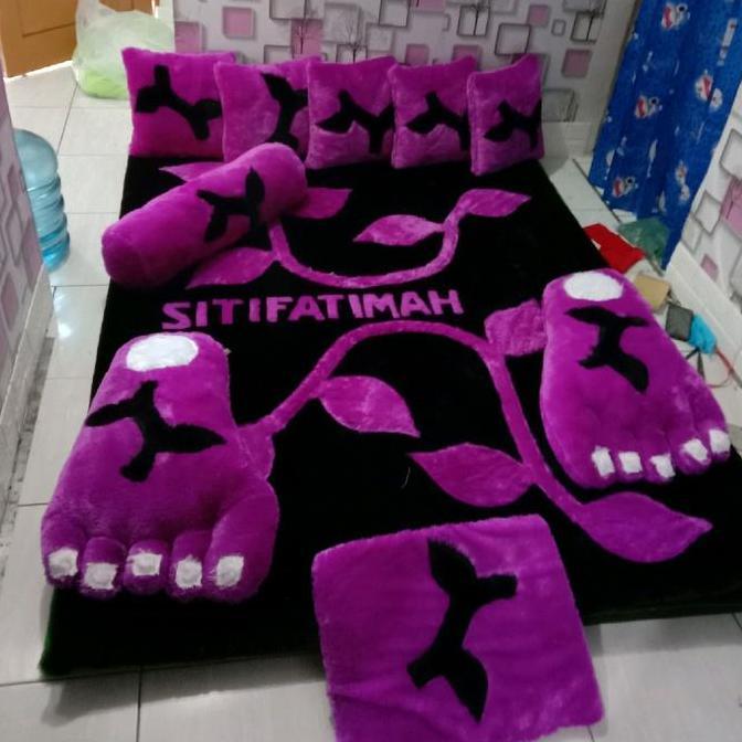 Karpet bunga bulu rasfur fullset