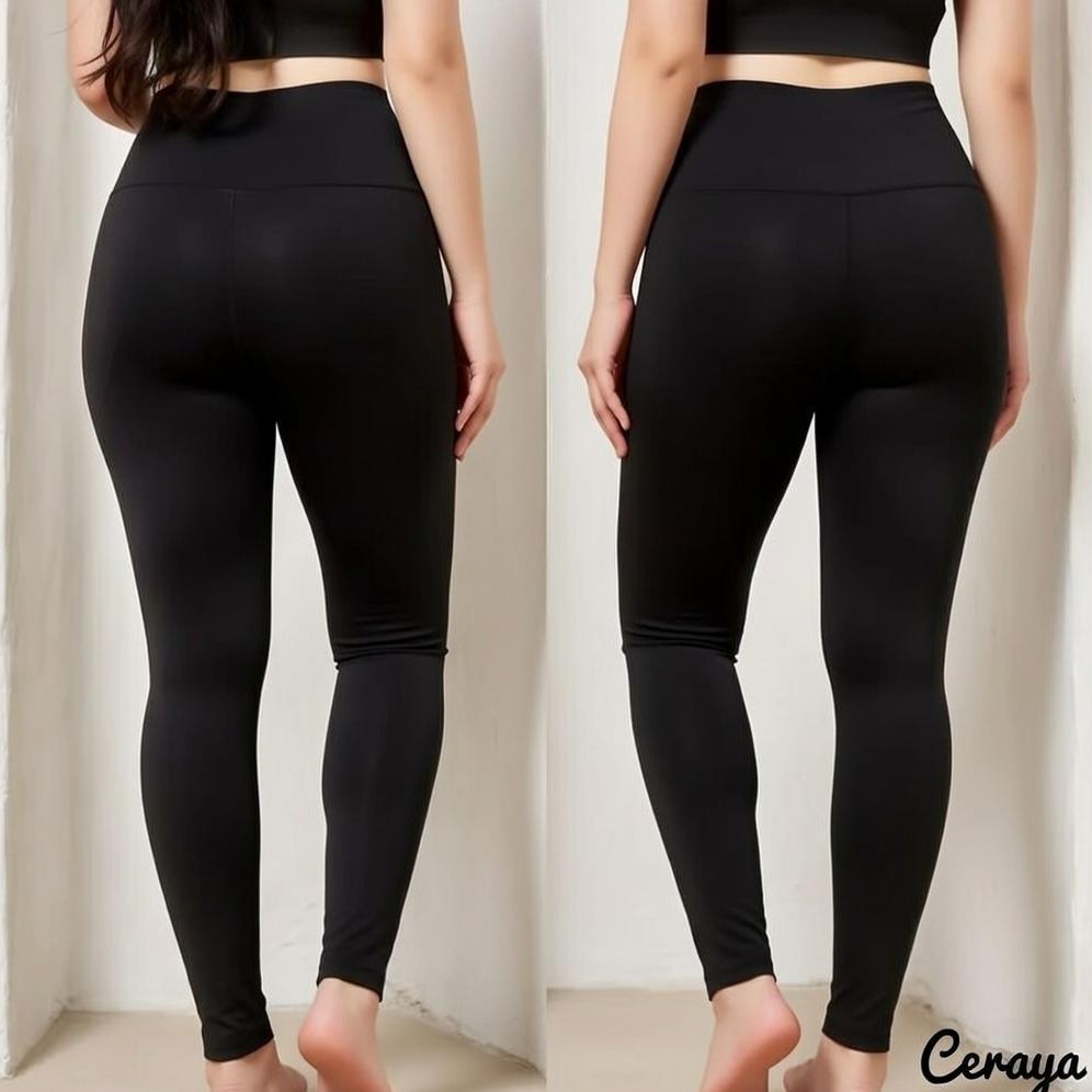EXCLUSIVE LEGGING PANJANG WANITA TEBAL POLOS ANTI TEMBUS PANDANG PINGGANG TINGGI JUMBO ADEM SUPER EL