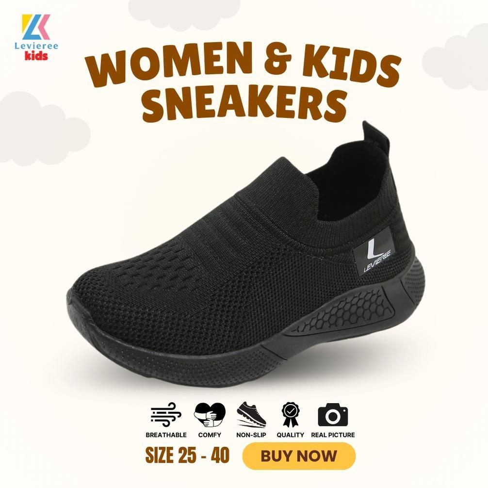 bestpromo lvrkids shotaro size 25-40 lv0438 sepatu sekolah anak sd sepatu slip on anak hitam tanpa t