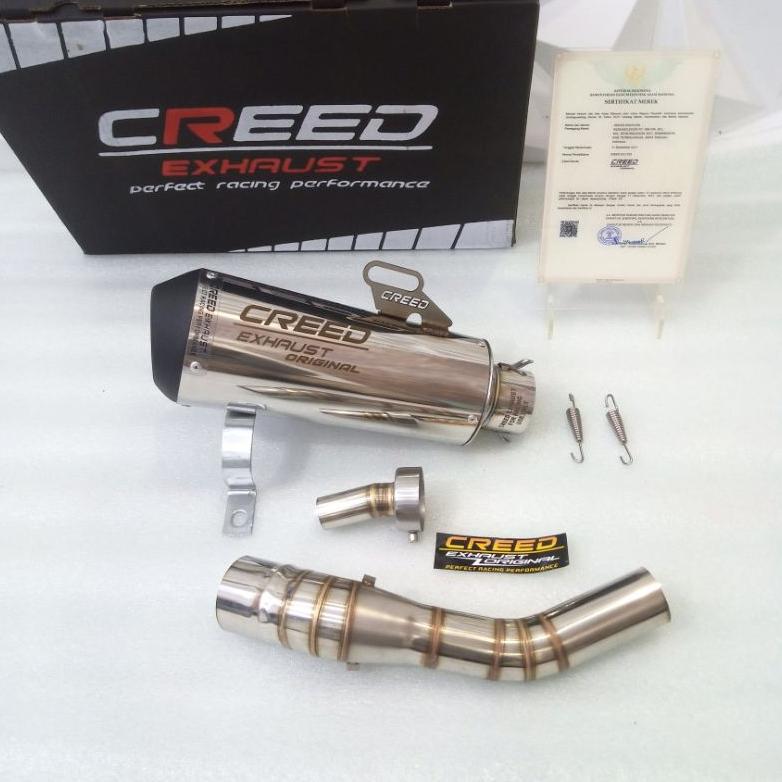 NEW PRODUCT CREED EXHAUST ORIGINAL Knalpot Racing + pipa slip on Tersedia untuk motor CBR 150R Facel