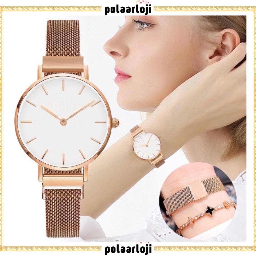 PROMO PA JAM TANGAN WANITA RANTAI MAGNET MURAH GROSIR FASHION KOREA PRIA COUPLE DD023