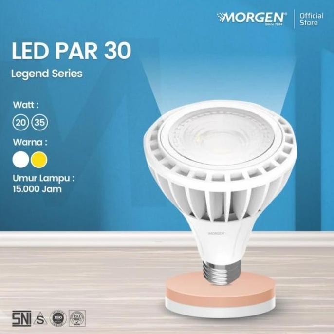 Ready MORGEN LAMPU LED PAR30 PAR-30 - KUNING WW 3000K