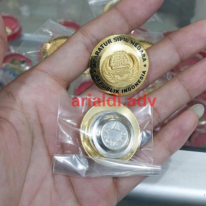 pin korpri ASN bulat magnet pin korpri aparatur sipil negara magnet