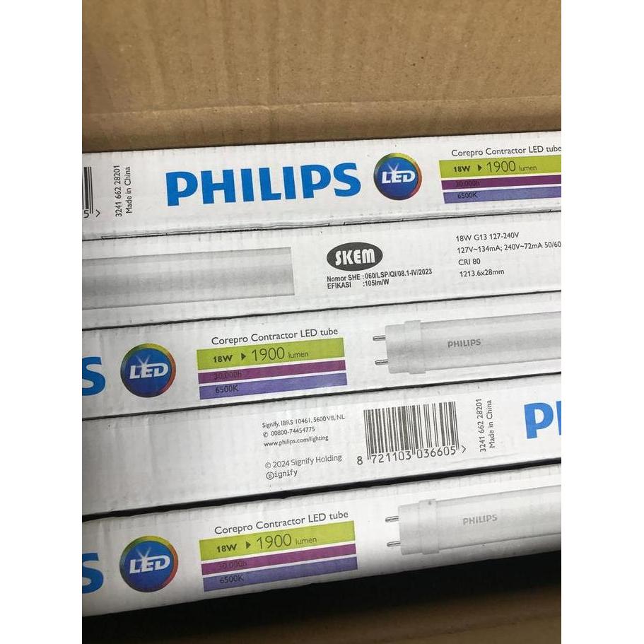 Ready Philips TL led 18 watt ecofit corepro lampu neon led t8 18w 120cm putih