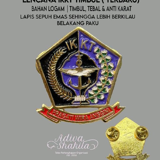 LENCANA IKKT TIMBUL LOGAM / TIPIS KUNINGAN