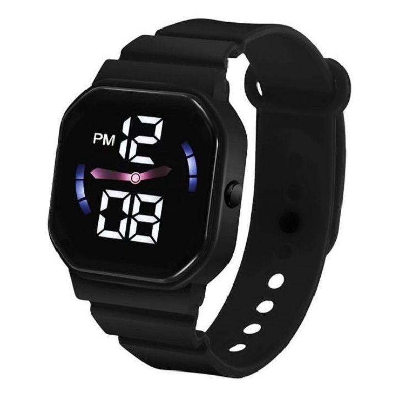 Official Jam Tangan Led Digital Pria Wanita Petak Couple Elektronik Fashion