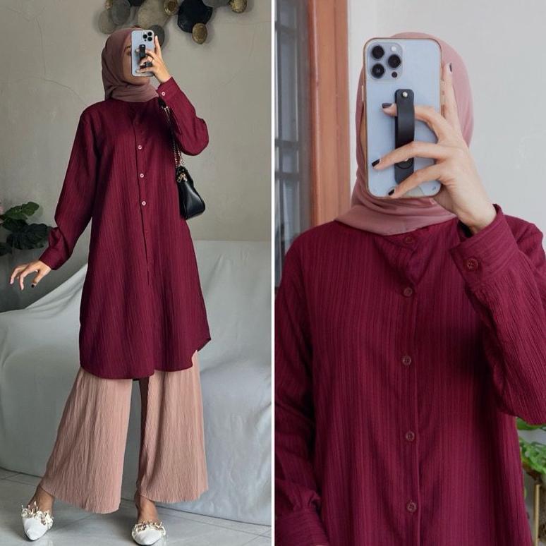 official tunik polos wanita lady crush oversize / tunik zalfa jumbo