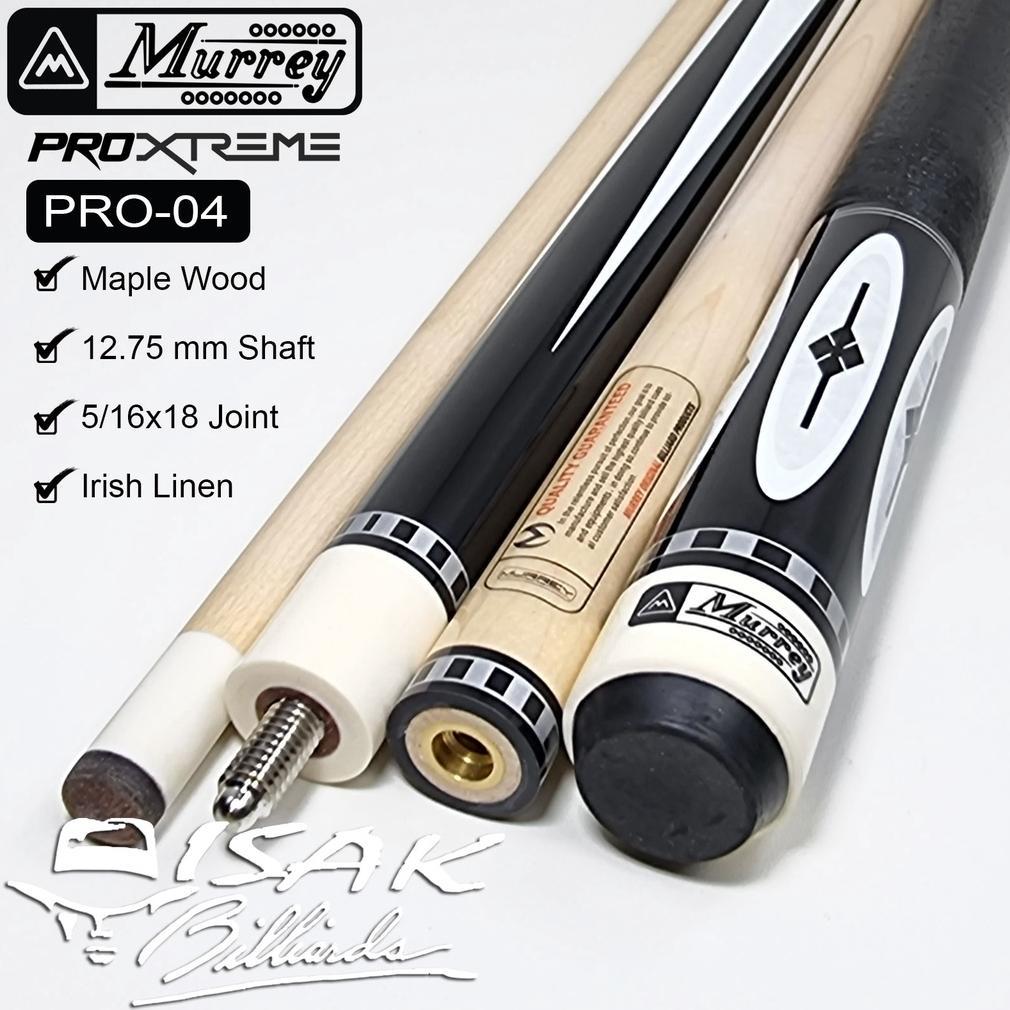 promo terbaru murrey pro-4 xtreme pool cue - maple billiard cue stick stik biliar
