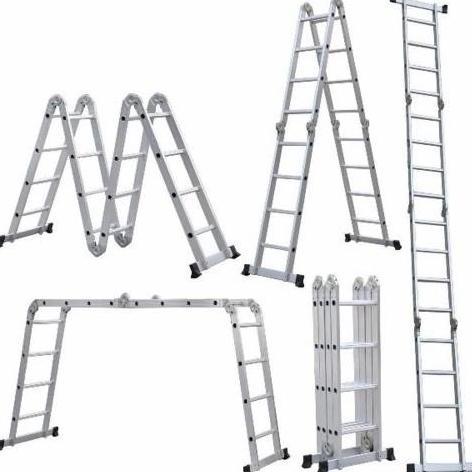 Tangga Lipat Aluminium DENKO MAL4x5 Multipuose Ladder 4x5 Steps 5.7M