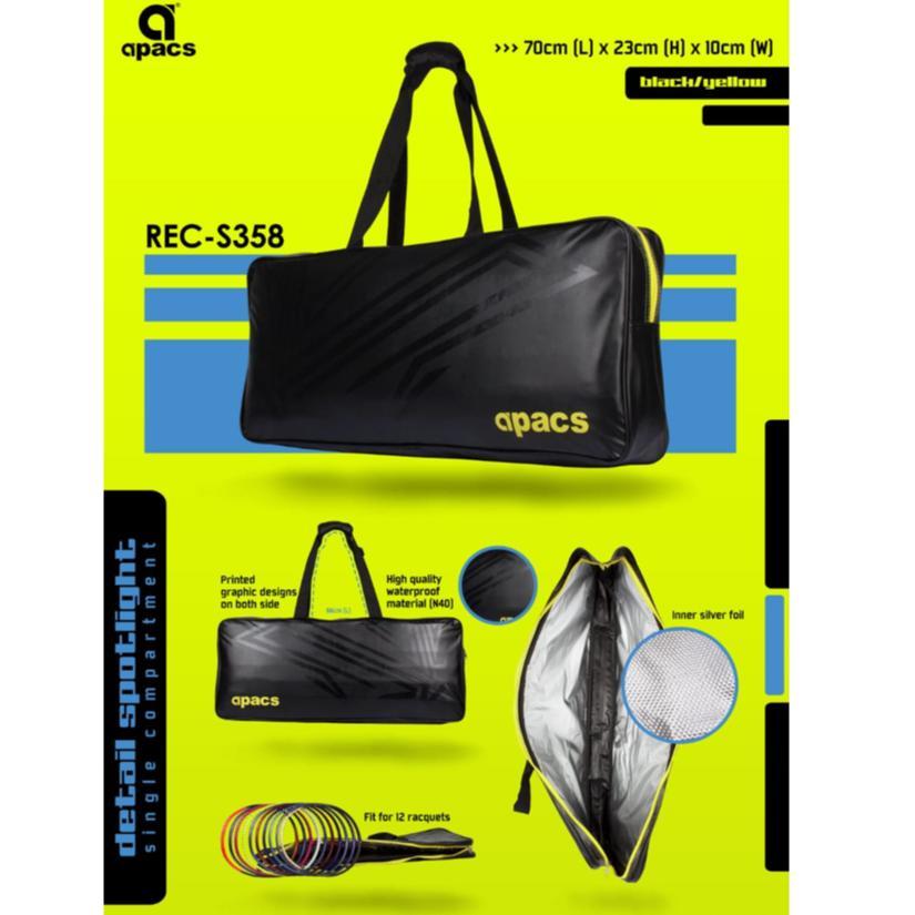 BEST DEALS TAS BADMINTON APACS PETAK HITAM FULL THERMO TEBAL
