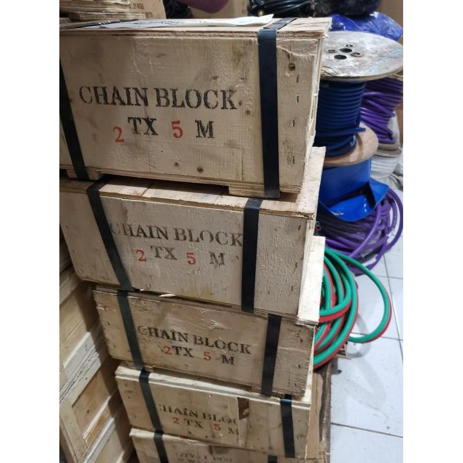 CHAIN BLOCK 2X5 BULAT TAKEL KATROL KEREKAN 2 TON 5 METER MURAH 2T 5M