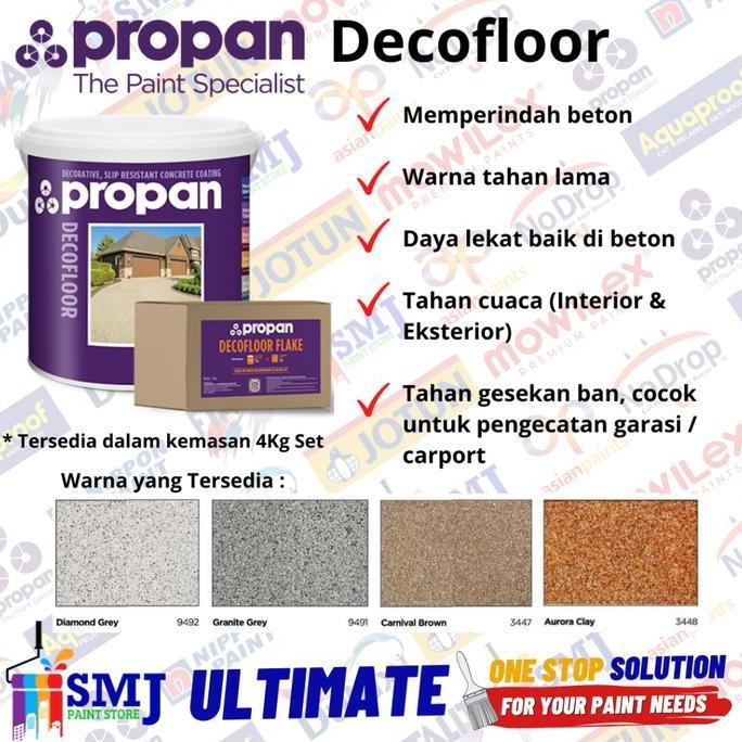 Cat Tekstur Lantai Beton Garasi anti slip PROPAN DECOFLOOR 4kg