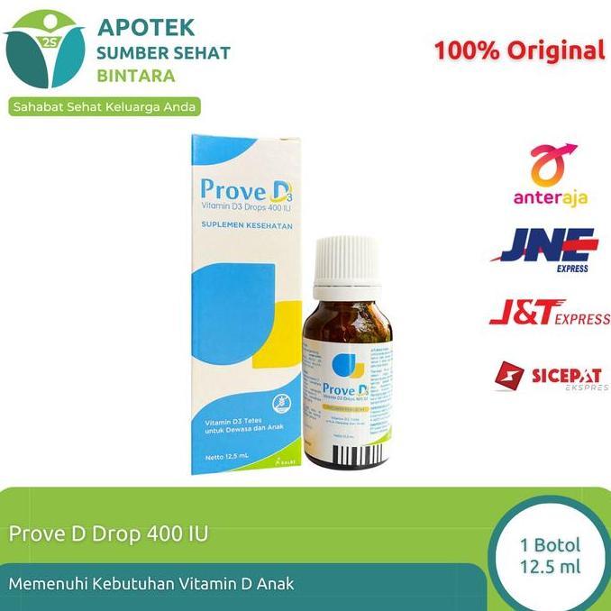 Lansungkirim- Prove D3 Drop 400 Iu - Vitamin D Anak (1 Botol @12,5 Ml Cairan Tetes)