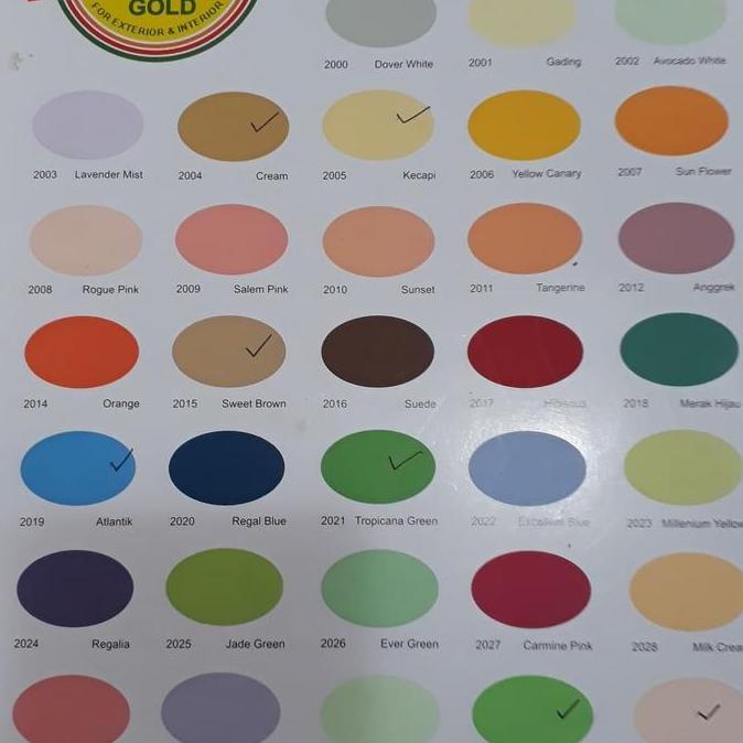 Cat Falcon Gold 25 kg Lengkap semua warna