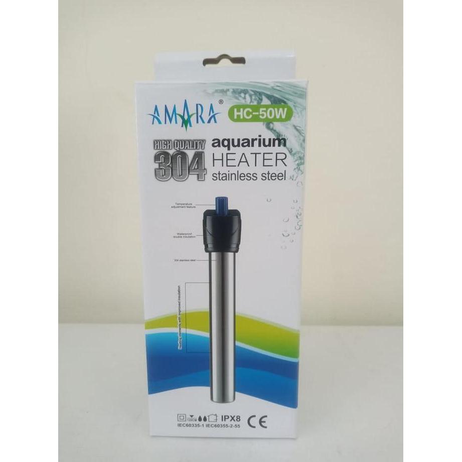 SOBO HC 50 STAINLESS STEEL AQUARIUM HEATER 50 WATT