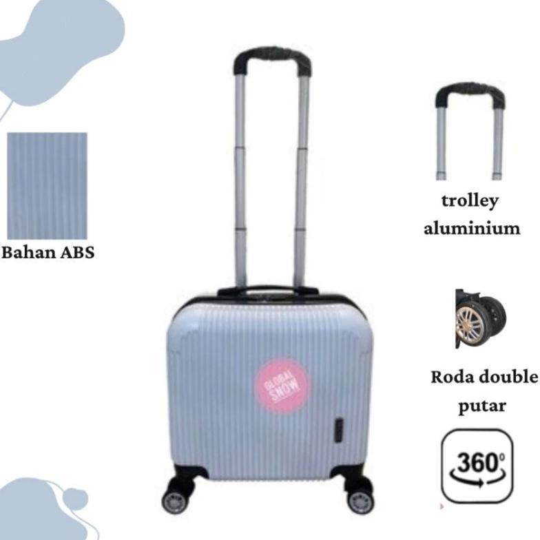 TERMURAH KOPER KABIN 2018 17INCH GLOBAL SNOW / POLO FANS  TERMURAH / KOPER BATINDO / ABS / Koper Pra