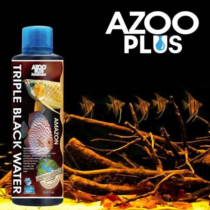 Azoo Plus Triple Black Water 120 ml ideal untuk Discus,Cichlid Amerika