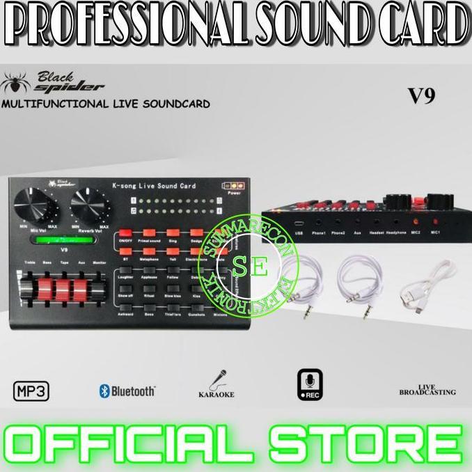 paket mic condenser bm 800 soundcard v9 youtuber bigo live recording