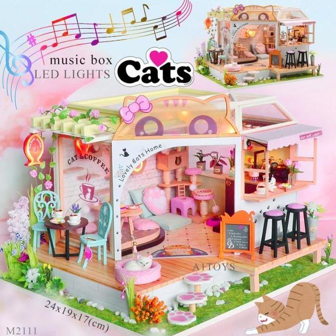 Qivarashop_ - Dollhouse rumah rumahan miniatur DIY roleplay mainan edukasi LOTBS