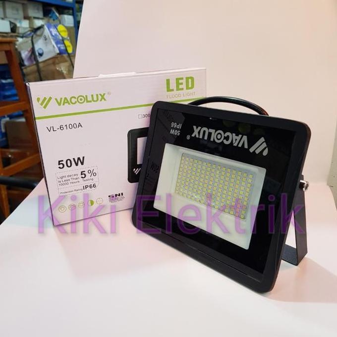 NEW Lampu Sorot LED 50 watt VACOLUX Garansi 1 Tahun / Flood Light 50w