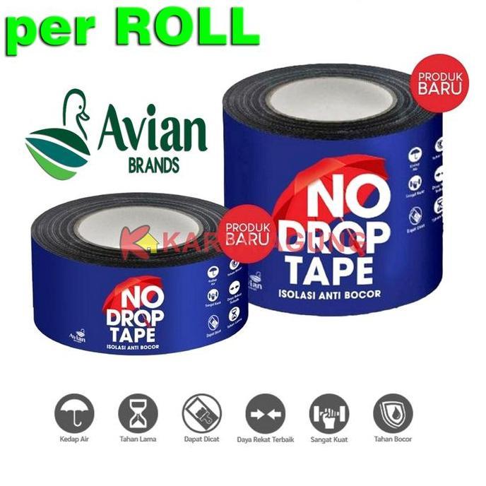 NO DROP TAPE Isolasi Anti Bocor / Lakban Penambal Seng Atap Pipa