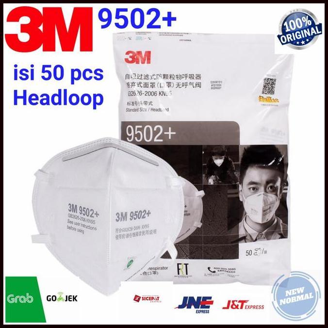 Lansungkirim- Masker 3M 95+ Kn95 N95 Headloop Import 1 Bag Isi 50 Pcs