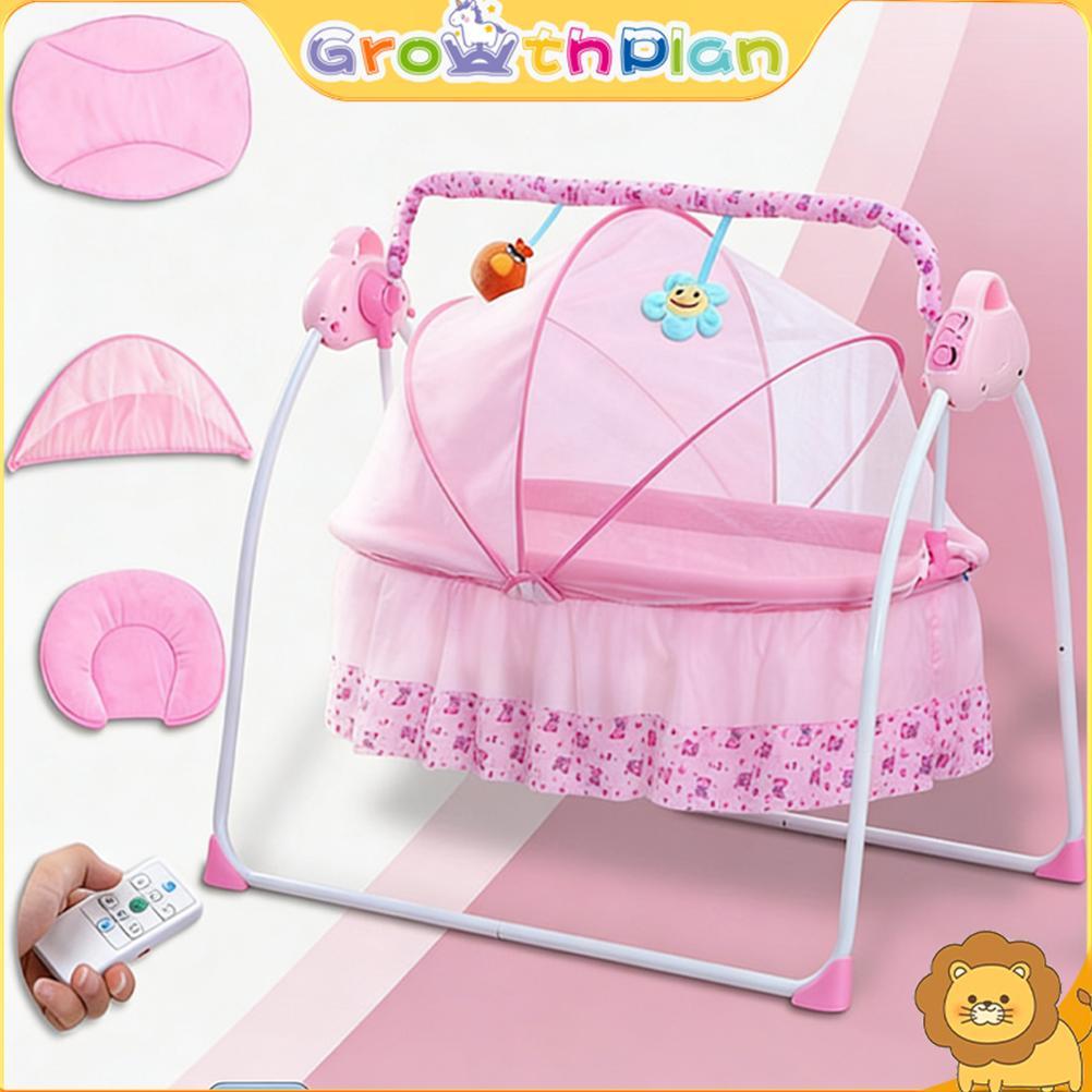 TERBARU 2026 Ayunan Bayi Otomatis tempat tidur bayi goyang ayunan remote control Tempat tidur bayi y