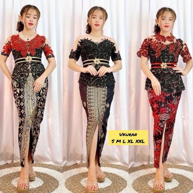 Rok Kebaya Bali Pramugari Skirt Rok Span Batik Panjang Songket Katun Print Ukir Bawahan Kebaya Moder