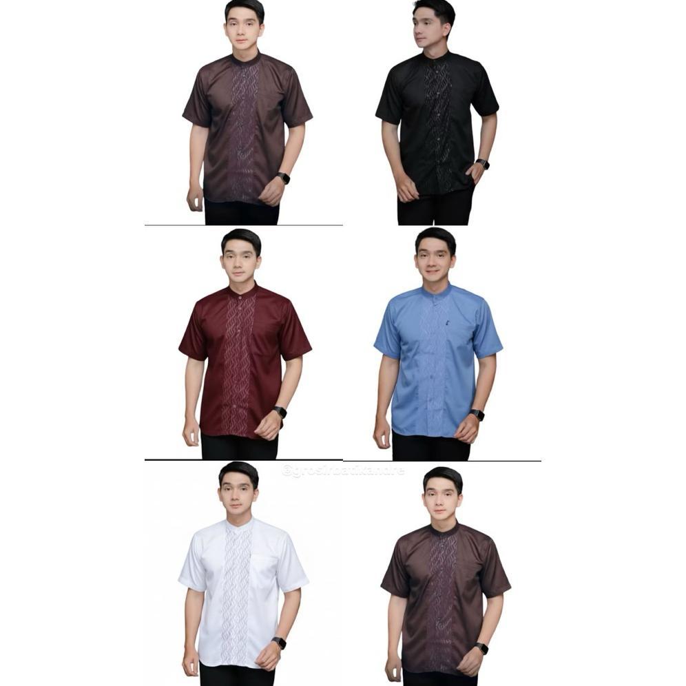 PREMIUM BAJU KOKO PRIA DEWASA LENGAN PENDEK //BAJU KOKO DEWASA MODEL EMBOS TERBARU // BAJU KOKO MUSL