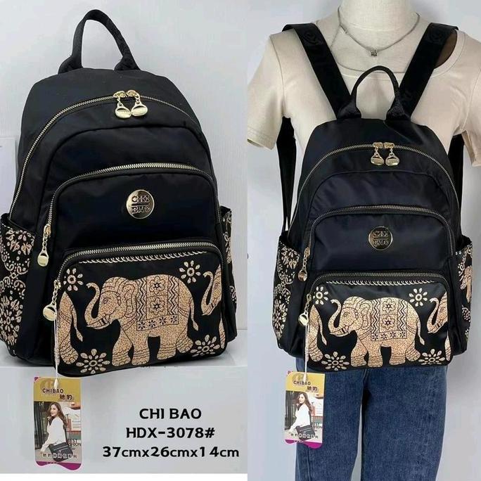 New Tas Ransel Wanita Import Chibao Motif Gajah