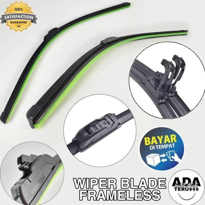 Wiper Blade Frameless Mobil Toyota Vios Gen 1 2003-2007 1 Set 2 Pcs 22" & 14" Pembersih Kaca Depan A