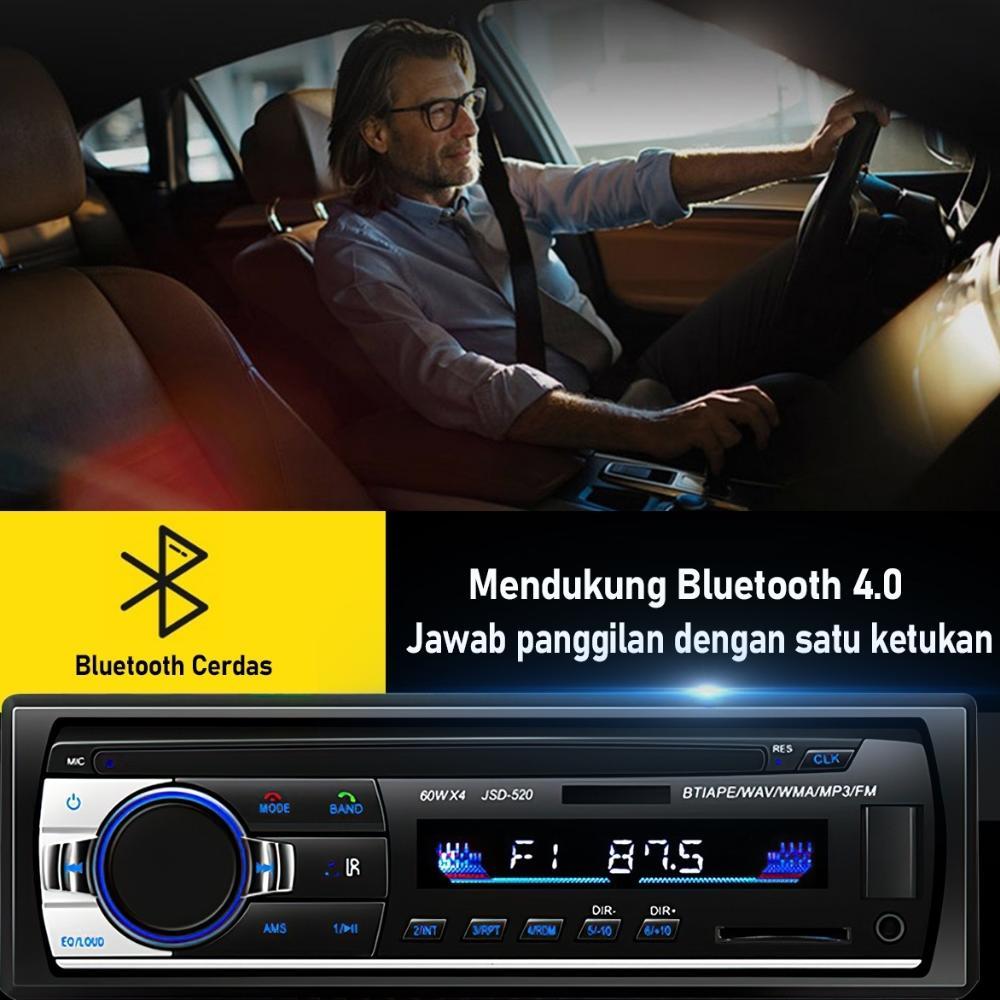 (Stok Siap)Tape Mobil Ori Singe Din Head Unit Tape Audio Radio Mobil Multifungsi Bluetooth USB MP3 F