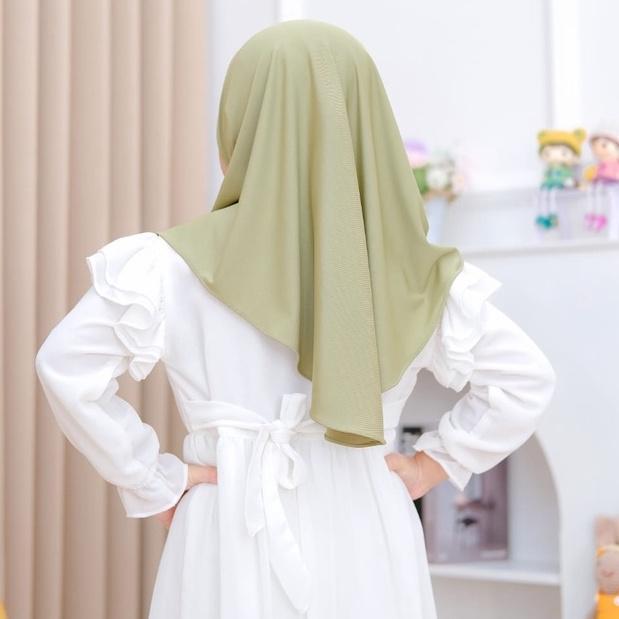 TERMURAH SS - KERUDUNG JILBAB ANAK NAMIRA SPORT USIA 4-6TH BY DESMONDA HIJAB BAHAN JERSEY BALON