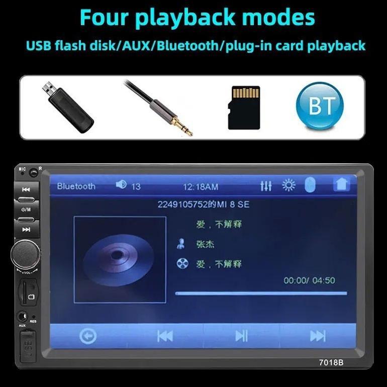 Pabokay Head Unit 2 DIN Car MP5 Player 7 Inch Kamera Belakang