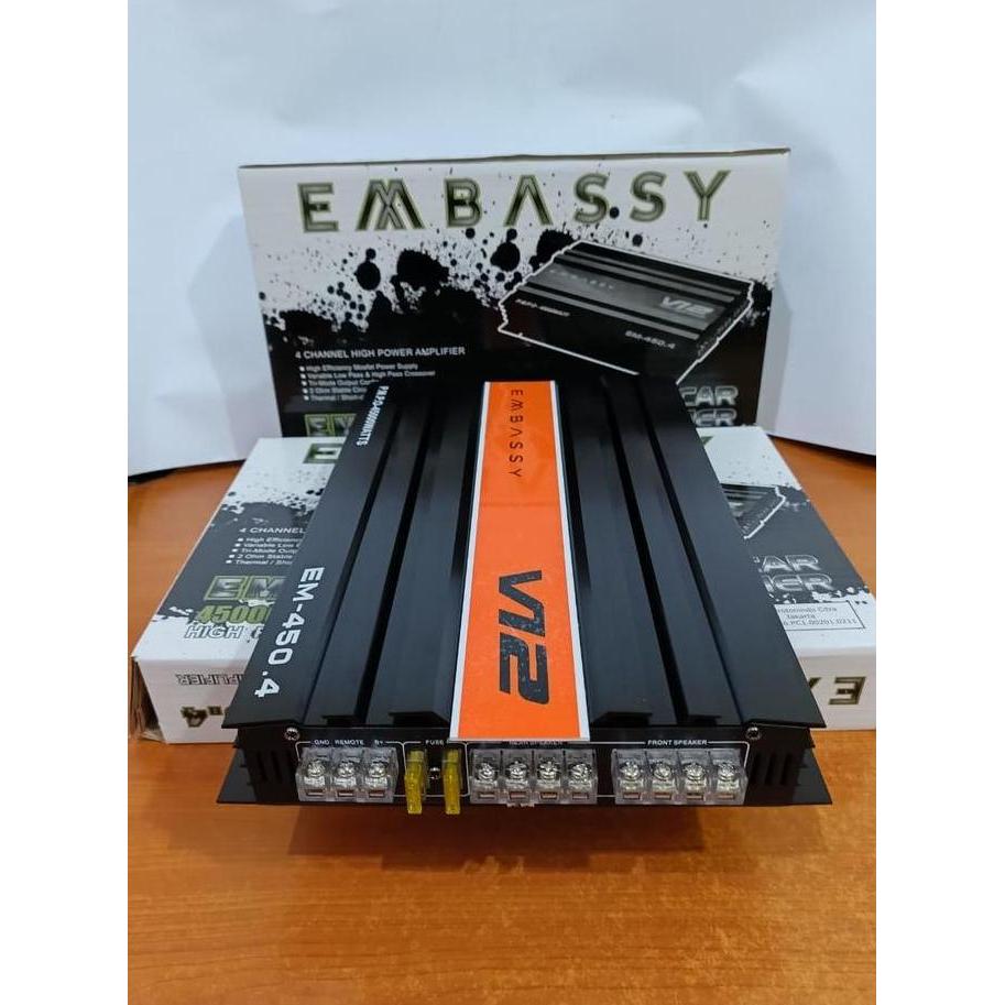 Sale Embassy Power Em-450 V12 Max Power P.M.P.O 45000Watt Amplifier Audio High Power Dengan Mosfet E